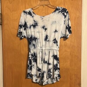 Nordstrom Tie-Dye Jumpsuit in Blue and White
